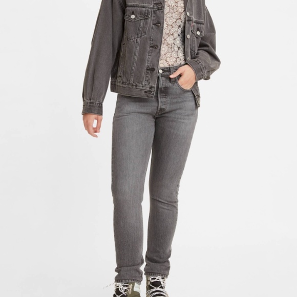 Levi's Premium 501 Skinny Grey Jeans (25/28) - Picture 7 of 7